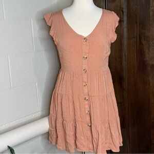 Altar’d State Rayon dress Women’s Size M cottage core button down front babydoll